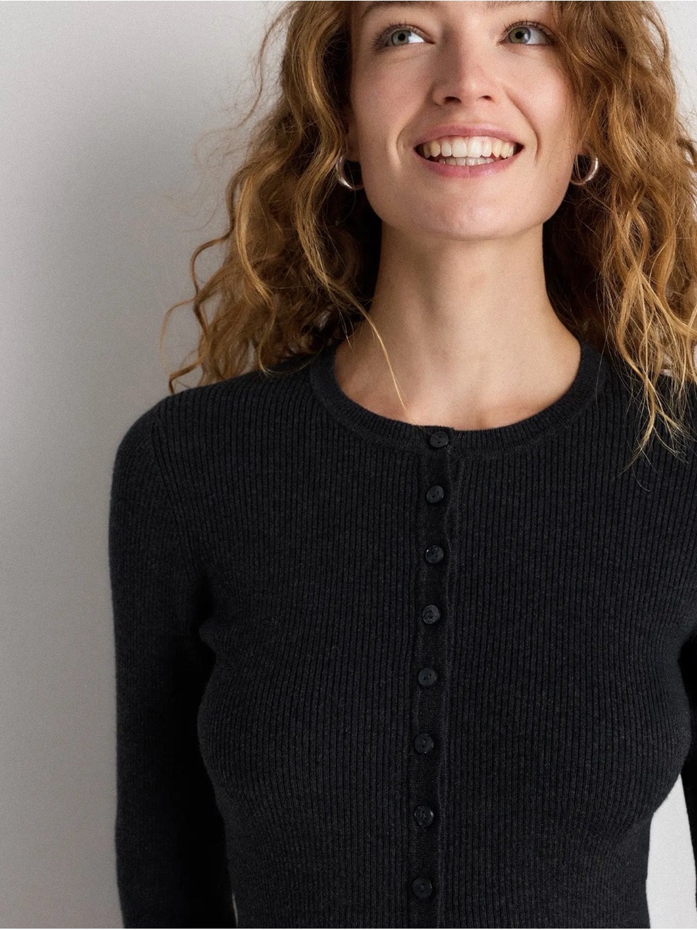 Quince Cotton Cashmere Fitted Ribbed
Cardigan